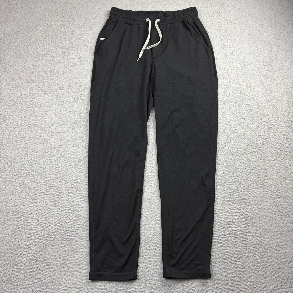 Vuori Ponto Performance Joggers Mens Small Black Drawstring Stretch Dreamknit